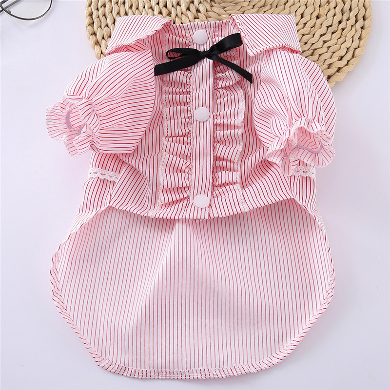 Stripped Cat's Clothes in Blue and Pink